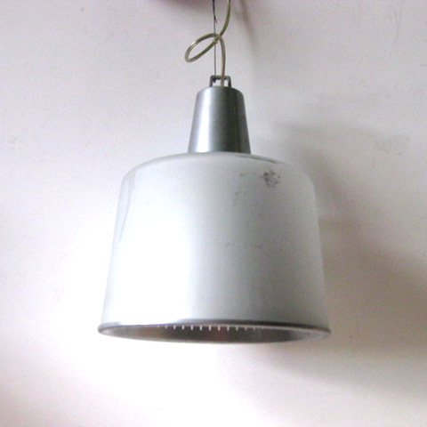 LAMPSHADE, Hanging Light - Opaque Glass w Alminium Interior